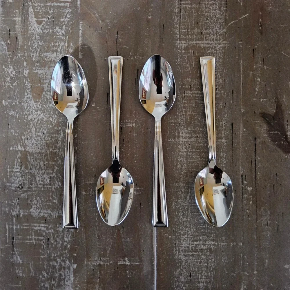 Gorham Marabella Large Spoons Set of 4 Stainless Steel 18/8 Flatware MCM